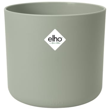 elho B.for Soft Rund 18cm Blumentopf - Stone Green | ∅ 18.3 x H 16.7 cm | für den Innenbereich | 100% recyceltes Plastik