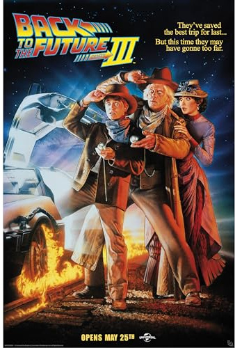 ABYSTYLE Poster Zurück in die Zukunft III – offizielles Produkt – Filmposter – Format 91,5 x 61 cm – hochwertiges laminiertes Papier