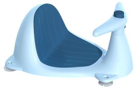 DECORNIJIA Asiento de Baño para Bebés Rociador de Agua, Tamaño Único, Material Pp y Tpe Seguro, Antideslizante y Estable, Color Azul, Adecuado para Bañeras y Baños de Recién Nacidos, 1