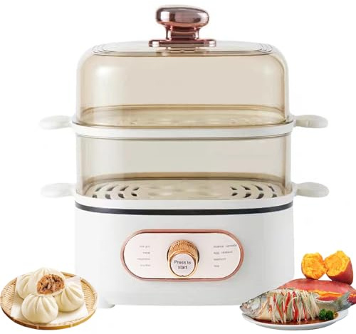 Vaporizador eléctrico multifuncional de 2,5 L con 8 modos de cocción para cocinar al vapor saludable verduras, carne, mariscos y cereales