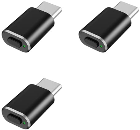 Tacdas 3X Mouse Jiggler Tipo C, Indetectable, con USB C, para Simular el Movimiento del Mouse y Mantener la Computadora, Color Negro