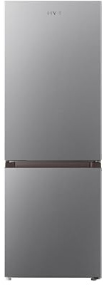 HYE Fridge Freezer - Freestanding Fridge Freezer, 143cm Height, 49.5cm Width, 175L Capacity, Quiet 39 dB Operation, Suitable for Couples & Families, Silver - RF01FF175S18