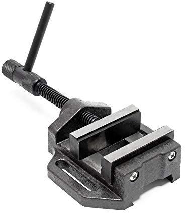 Wiltec Maschinenschraubstock 100 mm Backenbreite, Schraubstock für Werkstatt, Bohrmaschinenschraubstock als Spannwerkzeug