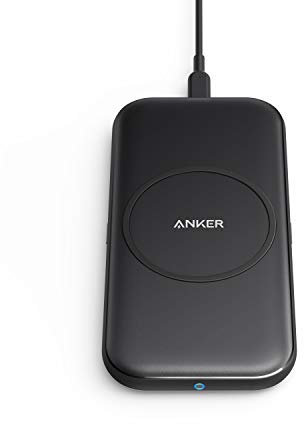Anker Wireless Charger, PowerWave Base Pad, Qi-Certified, 7.5W for iPhone 11, 11 Pro, 11 Pro Max, X, Xs, Xr, Xs Max, 8, 8 Plus, 10W for Galaxy S20 S10, S9, S8, Note 10 Note 9 (No AC Adapter)