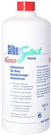 Lubrificante liquido per legno Silbergleit Blanco, flacone da 1000 ml, specialmente per legni chiari su piallatrici