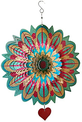 JKGHK Girandola in Metallo, Wind Chime 3D Laser Cut Metal Art Motivo Geometrico, Hanging Kinetic Art Wind Sculptures, per La Finestra della Stanza E Il Giardino -12 in