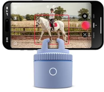 Pivo Equestrian Pod Automatische Pferde-, Gesichts- und Körperverfolgung, KI-gesteuerter 360° Handyhalterung, Pferde zum Reiter, Auto-Zoom, freihändige Foto- und Videoaufnahme Standalone (Blue)