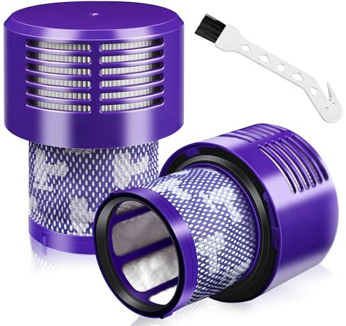 Funmit V10 Filters Replacement for Dyson V10 Cyclone Series, V10 Absolute, V10 Animal, V10 Total Clean, V10 Motorhead, SV12 Vacuum Cleaner, Replaces Part # 969082-01, 2 Pack