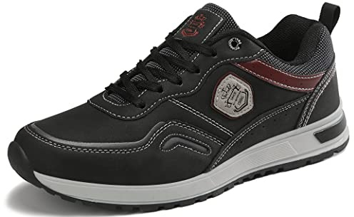ARRIGO BELLO Sneaker herr fritidssko skor arbetsskor sportskor utomhus lätta promenadskor sneakers storlek 41–46, Yb2 svart, 41 EU