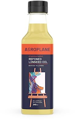 Aeroplane - Refined Linseed Oil for Artists - Reduced Yellowing, Premium Art Supply | 240 ML