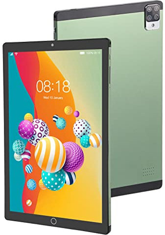 Android 12 Tablet PC, 10,1 Zoll 1080P IPS HD, 6 GB RAM 128 GB ROM, MT6592 10-Core-CPU, Dual-SIM-Kartensteckplatz, Dualband-WLAN, Bluetooth 5.0, 8800-mAhTablet für das Home Office(Grün)
