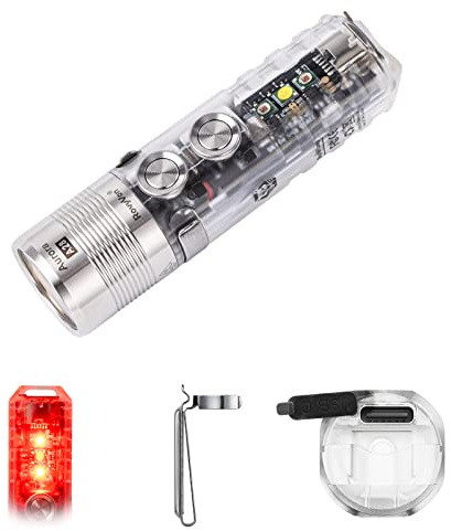 RovyVon Aurora A28 USB C Rechargeable Keychain EDC Torch, 1000 lumens Powerful Bright Pocket Flashlights Compact EDC Torch Gear for Outdoor Camping,Hiking
