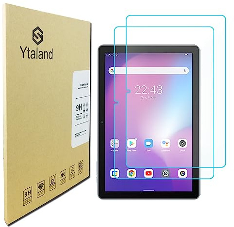 Ytaland Schutzfolie für Blackview Tab 7 WiFi/Tab 8 WiFi 10,1 Zoll, 2 Stück Displayschutz, Anti-Kratzen, Anti-Bläschen, HD Clear Panzerfolie Displayschutzfolie Panzer Schutz Glas