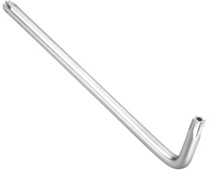 CoCud Manipulationssicherer Torx-Schlüssel, T40 Torx, vernickelter L-förmiger Sternschlüssel - (Anwendungen: für grundlegende Heimreparaturen und mechanische Wartung), 1 Stück