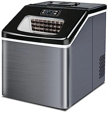BTYDKL fabbricatore di ghiaccio 30kg Macchina per la produzione di ghiaccio commerciale Macchine per il ghiaccio quadrate Macchina per la produzione di cubetti di ghiaccio portatile da ba