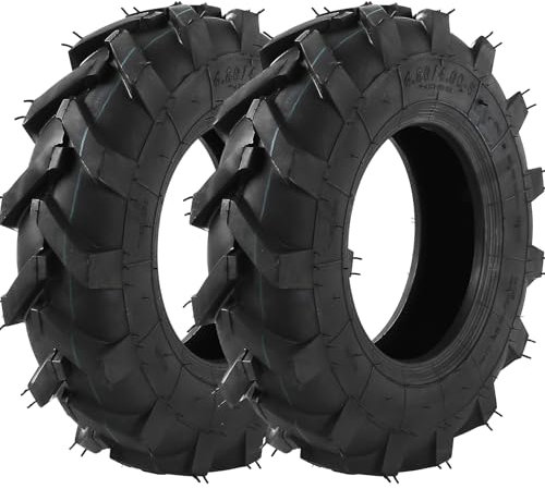 AR-PRO Lot de 2 pneus sans chambre à air 4.80/4.00-8 - 4PR 40,6 cm - Pneus de rechange pour tondeuse à gazon, tracteur de jardin, motoculteur, chariot, brouette, chariot de golf, remorque utilitaire