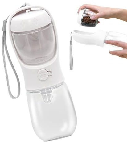 Dispensador de agua para mascotas, vaso para gatos al aire libre - Botella de agua para mascotas al aire libre - Dispensador de agua multifunción de comida seca para perros para caminar, acampar