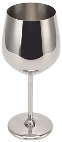 OUCRIY Copa de Vino, Acero Inoxidable, Copa Alta, Copa de Champán, Irrompible, Irrompible, Acabado de Espejo, Copa para Beber, Copa de Vino, Copa de Cóctel, Cocina, Hotel, Restaurante,