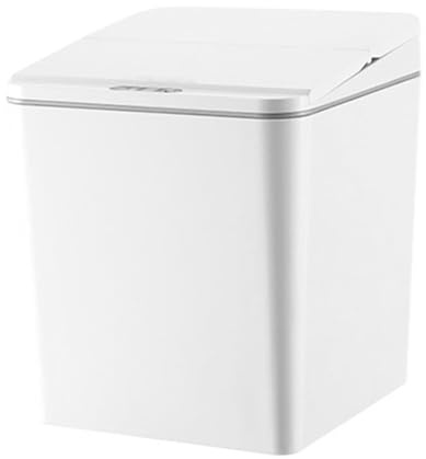 lvifloae Mini Poubelle de comptoir, Petite Poubelle Automatique Fine 6 L carrée avec capteur Intelligent, Poubelle de Voiture, Organisateur, édition Batterie, Blanc (6L)