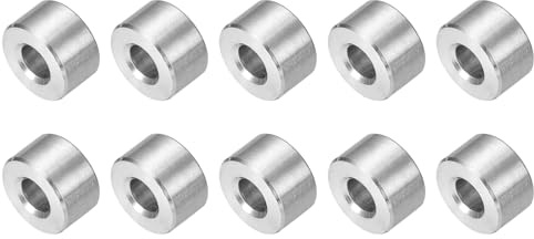 QUARKZMAN 10 st Skrubbplattor i Rostfritt Stål, 6mm ID x 14mm OD x 8mm L Rostfritt Stål 304 Skrubbplattor för Rundskruvar med Rund Sakna för 1/4 eller M6 Skruvar, Bultar, Muttrar