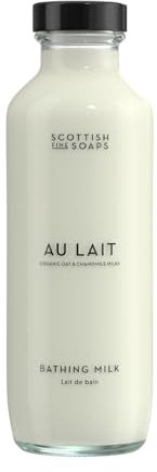 Scottish Fine Soaps Au Lait Bathing Milk 440ml – Luxurious Bath Soak with Milk Extracts and Aantioxident Vitamin E