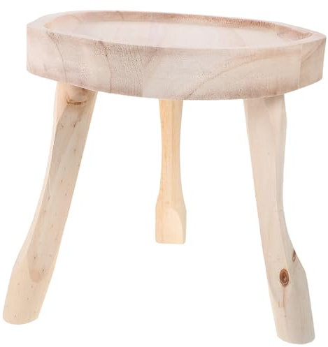 KONTONTY Holz Pflanzenständer Mit Abnehmbarem Design Rustikaler Blumentopfständer Stabiler Blumenhocker Holzsockel Pflanzeinsatz Innen Einfacher Reinigung Naturfarbener Pflanzentopf Riser