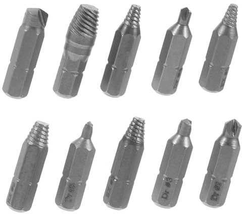 HOMSFOU Schraubenausdreher Robustes Profi Schraubenentferner Sortiment Mit Linksausdreher Bits Für Beschädigte Schrauben Abgerissene Bolzen Vielseitig Für Heimwerker Und Kfz-reparatur