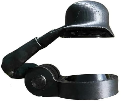 LUCKYKUN Flaschenverschlüsse, lustiger Salute-Soldaten-Bierhelm, staubdichte Protektoren, Neuheit Flaschendeckel-Protektoren, geeignet für Handwerk, Grillparty, Veteranen, 8 x 4 x5.3 (Schwarz)