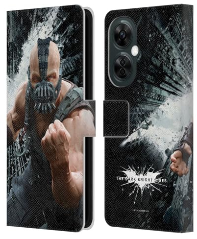 Head Case Designs Licenza Ufficiale The Dark Knight Rises Bane Personaggio Art Custodia Cover in Pelle a Portafoglio Compatibile con OnePlus Nord N30
