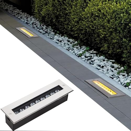 Outdoor Buried Lights - LED Landscape Lights, Strip Underground Light, Waterproof Recessed Floor Lamp for Garden, Driveway, Bridge, Deck Lighting (d 36w)
