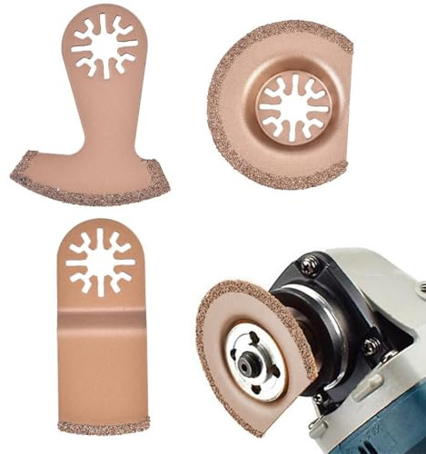 YAFLUG 3 Pezzi Lame Per Multifunzione, Lame Utensile Multifunzione Cemento, Lame Multifunzione Per Fein, Lame Multifunzione Per Piastrelle, Accessori Strumento Multifunzione Oscillante