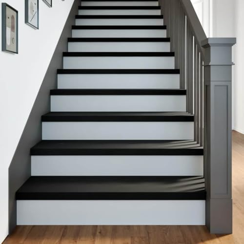 Qnhdfrt Gradini per scale in rovere massiccio, 100 x 30 x 2 cm, marrone scuro, robusti e durevoli, venature del legno naturale, facili da pulire, versatili come davanzale della finestra, set da 8