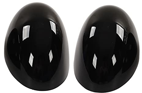 MasYosh Coperchio dello Specchio della Porta, Sostituzione del Cappuccio con Specchio Posteriore ABS Nero Lucido Black Black per R55 R56 R57 R58 R59 R60 R61, con Design Elegante e