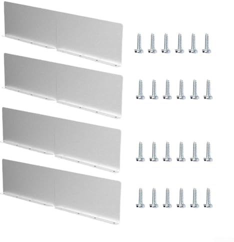 Lot de 4 plaques de déflexion pour toit et gouttières en aluminium pour une gestion efficace de l'eau et protection contre les débordements