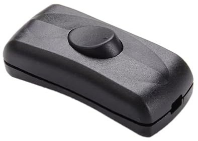 Schnurschalter Zwischenschalter Schwarz Kippschalter 2A 250V Lampen schalter Ein/AUS Wippschalter