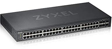 Zyxel GS1920-48v2 NebulaFlex Smart Managed-Switch mit 48 Anschlüssen, 4 x RJ-45/SFP-Anschlüsse, Metall, Limitierte Lebensdauer.