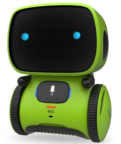 GILOBABY Interactive Talking Robot for Boys, Smart Toy with Touch Sensor & Voice Control, Record & Repeat Mode, Dancing, Singing, Educational Gift for 3 4 5 6 7 Year Old Kids (Green)