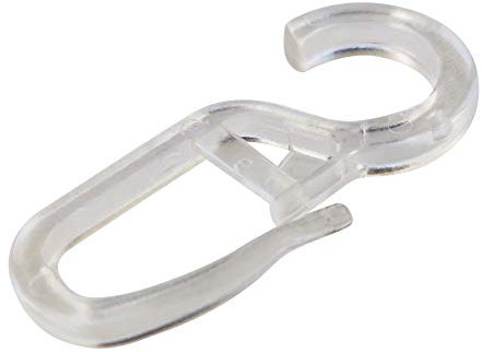 DELFRA 100 Überklipshaken 10mm glasklar - Faltenlegehaken für Gardinenringe