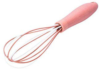 F-HOME Batidor, Batidor De Silicona for Cocina, Varillas De Batir, for Pan, Pasteles, Salsas, Huevo Y Más (26.4×6.7CM) (Color : Rosado)