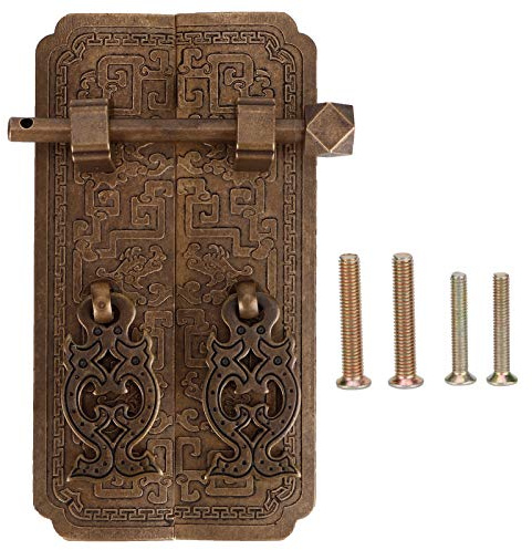 Ensemble de Poignée de Porte Style Chinois Antique Cuivre Poignées de Traction Armoire Penderie Accessoire pour Matériel de Meubles de Cuisine