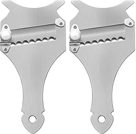 HEMOTON 2 Pz Pialla Tartufi Affettatrice di Verdure Grattuggia Formaggio al Tartufo Taglia Aglio Tagliatartufi in Acciaio Inox Affettatrici di Formaggi Arriccia Cioccolato