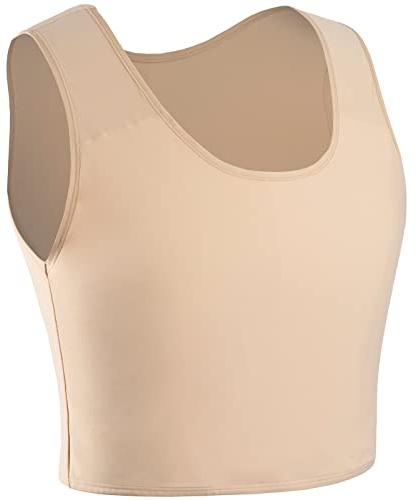 XUJI Chest Binder Tomboy FTM Carpeta de medio pecho transpirable para mujer