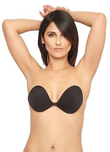 SPI LOVELY IDEAS - Sujetador Adhesivo Natural Bra, Sin Tirantes, Color Negro, Talla 90, Copa B