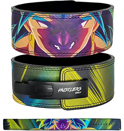 Hustlers Only Anime-Hebelgürtel, Leder, für Kreuzheben, Powerlifting und Bodybuilding, 10 mm Dicke für Rückenstütze, Hebegürtel für Damen und Herren
