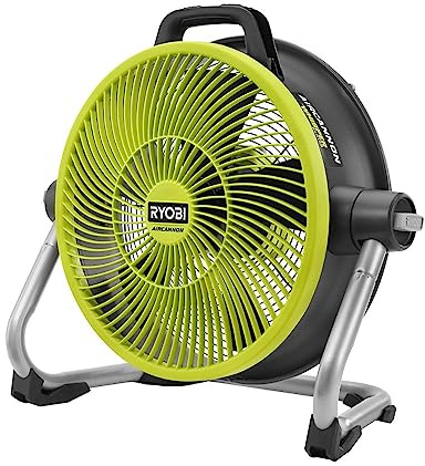 Ryobi ONE+ - Ventola ibrida wireless 18 V serie WHISPER 14 pollici (solo attrezzo), PCL813B, verde