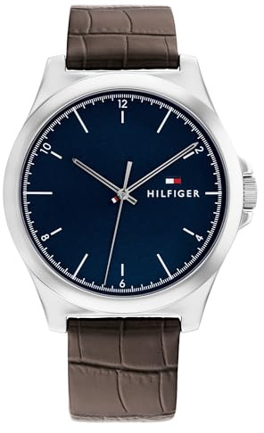 Tommy Hilfiger Reloj Analógico de Cuarzo para Hombre con Correa en Silicona, en Acero Inoxidable o en Piel
