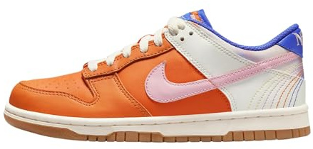 Nike Baskets Dunk Low SE pour enfant, Orange sécuritaire/rose pâle moyen, 5.5 Big Kid