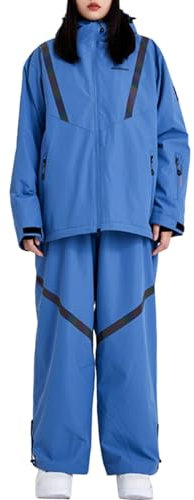 HOTIAN Damen Skianzug Ski Jacke und Hosen 2 Teilig Set Wasserdicht Winddicht Winter Warme SkiSchnee Skifahren Snowboard Set