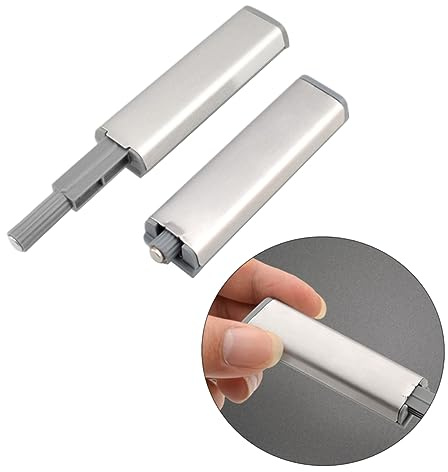Veemoon 10pcs Magnetic Cabinet Door Catch Latch Push to Open Devices Stainless Steel Automatic Rebounder for Kitchen Furniture Drawer Bumper