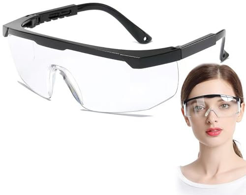 SHAPEPOTY 6 occhiali protettivi da lavoro, anti-appannamento, anti-inquinamento, occhiali di protezione per gli occhi, per portatori di occhiali, trasparenti
